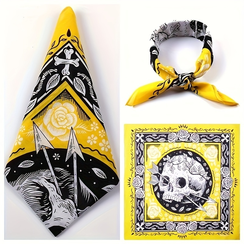Skull Arrow Retro Headscarf Sq - Bandana Cotton reseña y precio