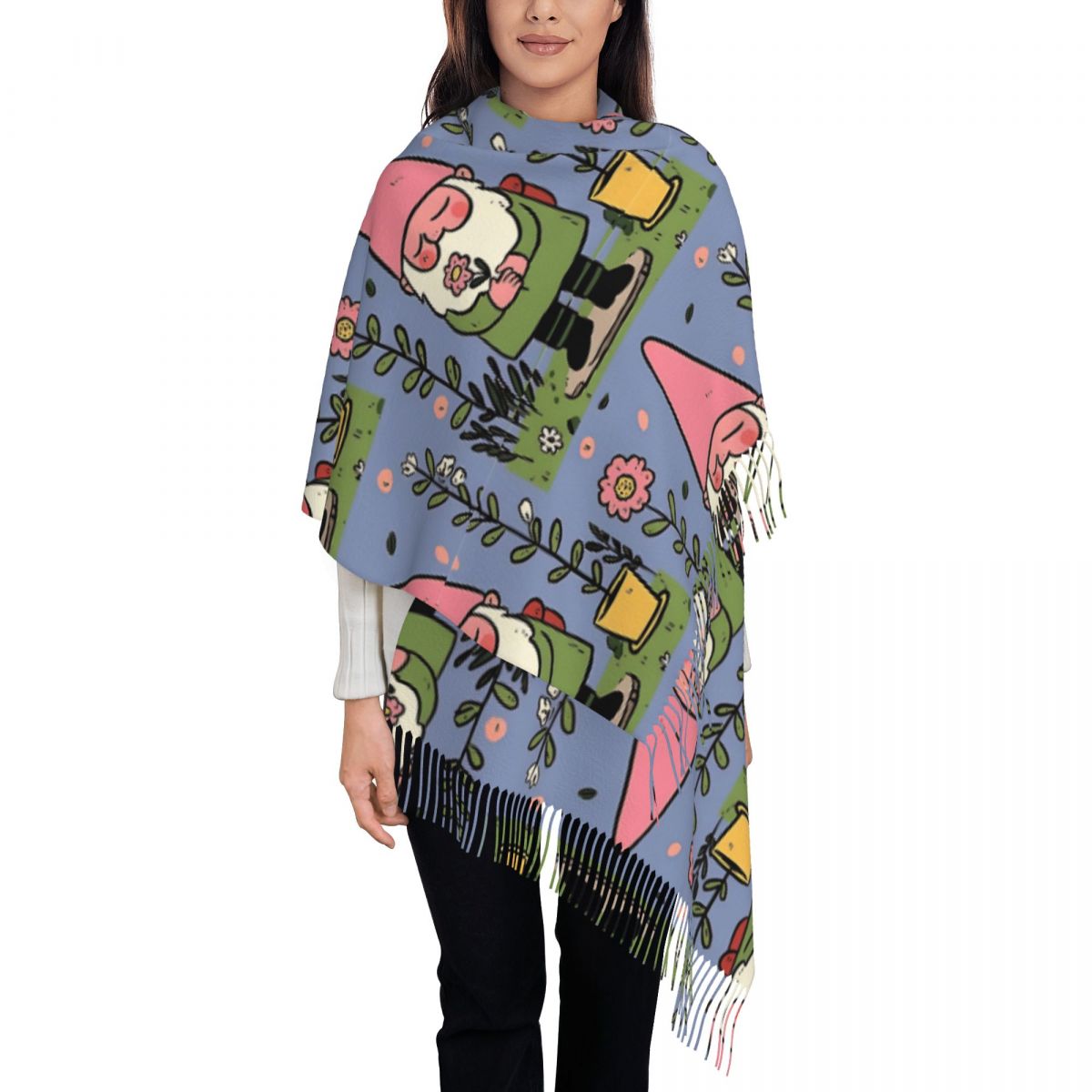 Mythical Garden Gnome Shawls W - Pashmina Wrap Large reseña y precio