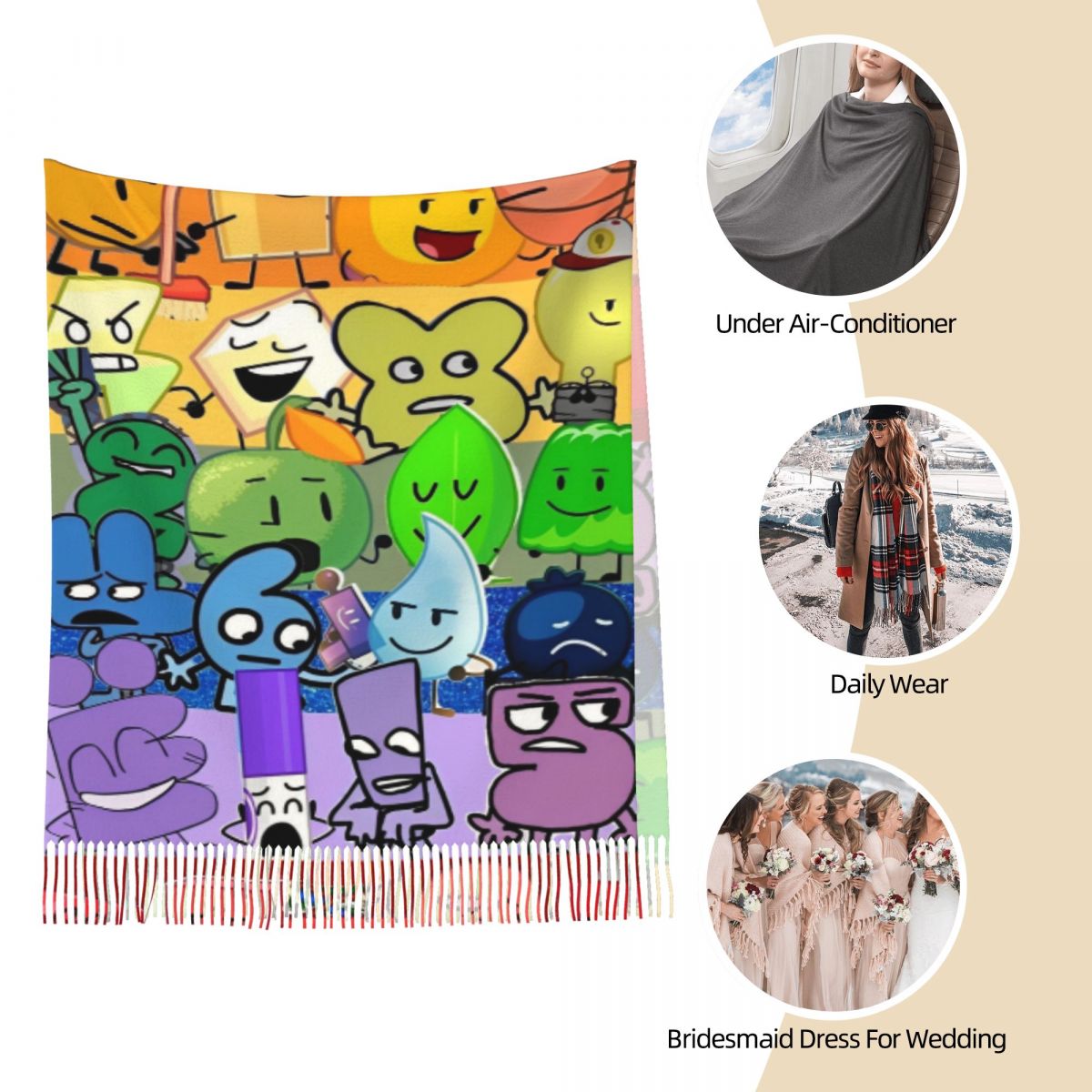 Bfding Cartoon Shawl Wrap for  - Pashmina Wrap Large reseña y precio