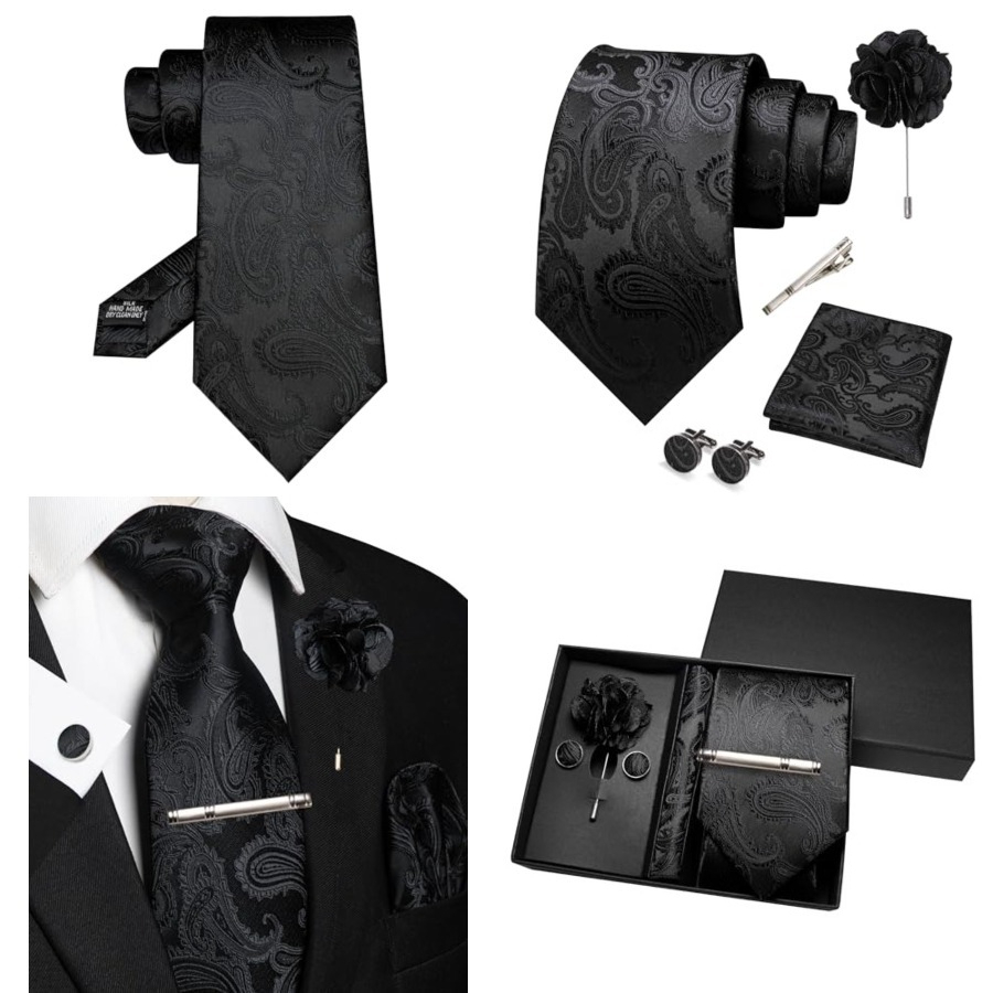 Mens Paisley Tie and Pocket Sq - Pocket Square Set reseña y precio