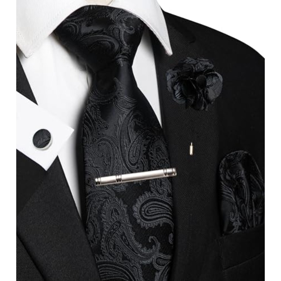Mens Paisley Tie and Pocket Sq - Pocket Square Set reseña y precio