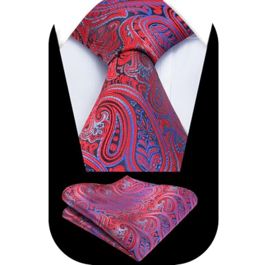 Mens Gradient Paisley Necktie  - Pocket Square Set reseña y precio