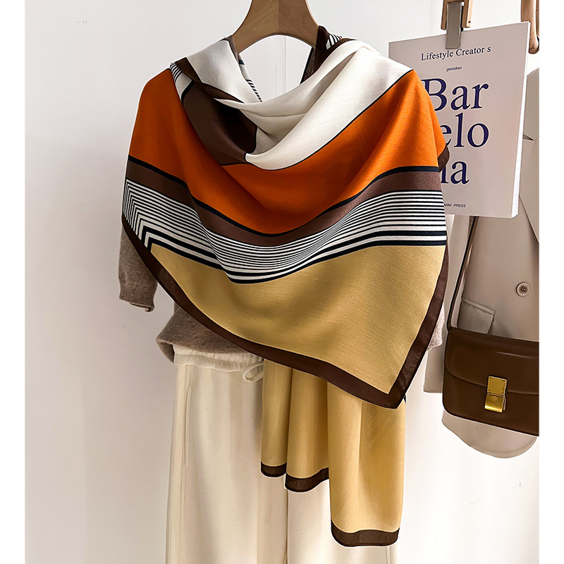 Luxury Brand Scarf  Wool Cotto - Pashmina Wrap Large reseña y precio
