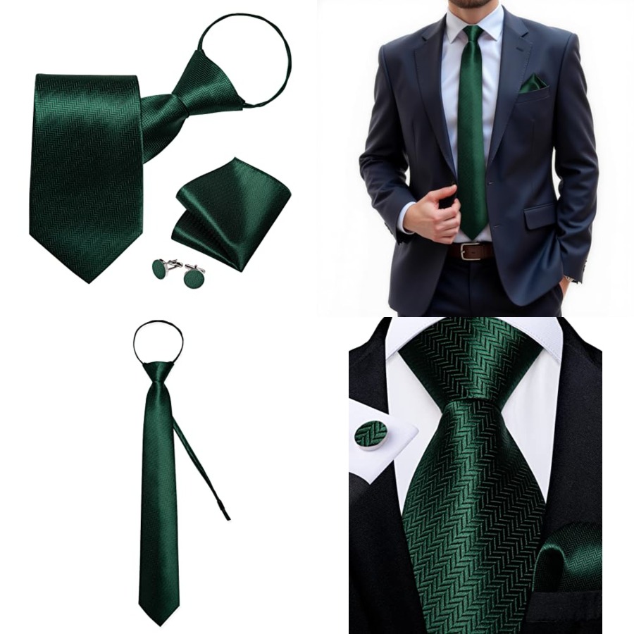 Silk Zipper Ties for Men,Paisl - Pocket Square Set reseña y precio