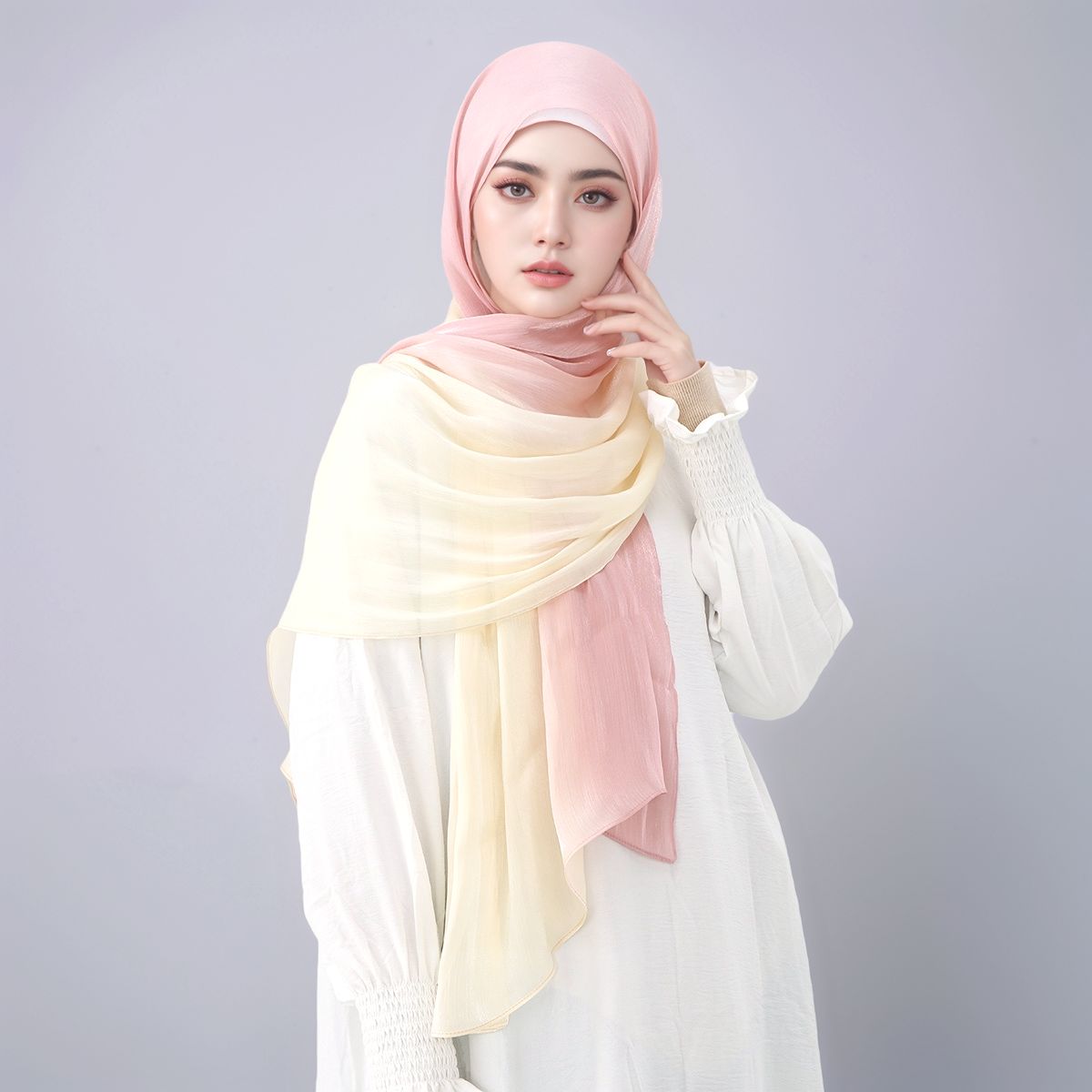 Gradient Twinkle Silk Hijab Sc - Head Wrap Turban reseña y precio