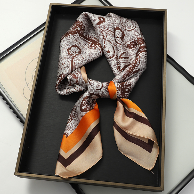 Luxury Spring Silk Scarf Women - Silk Tie Striped reseña y precio