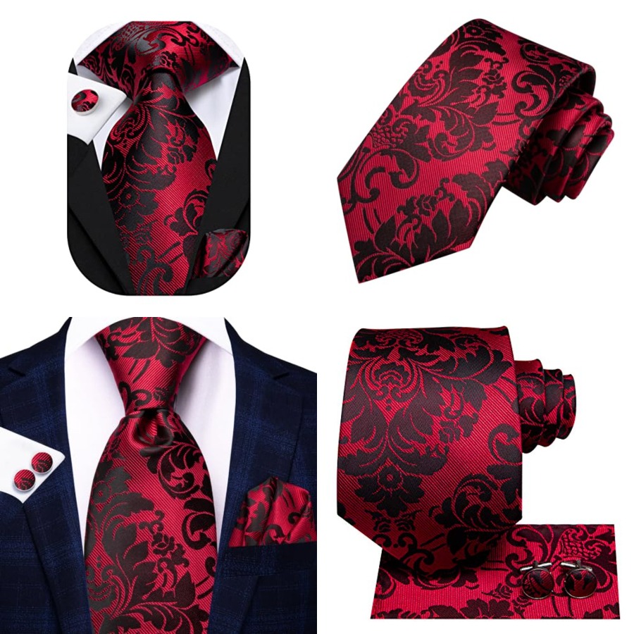 Silk Ties for Men Plaid Paisle - Pocket Square Set reseña y precio