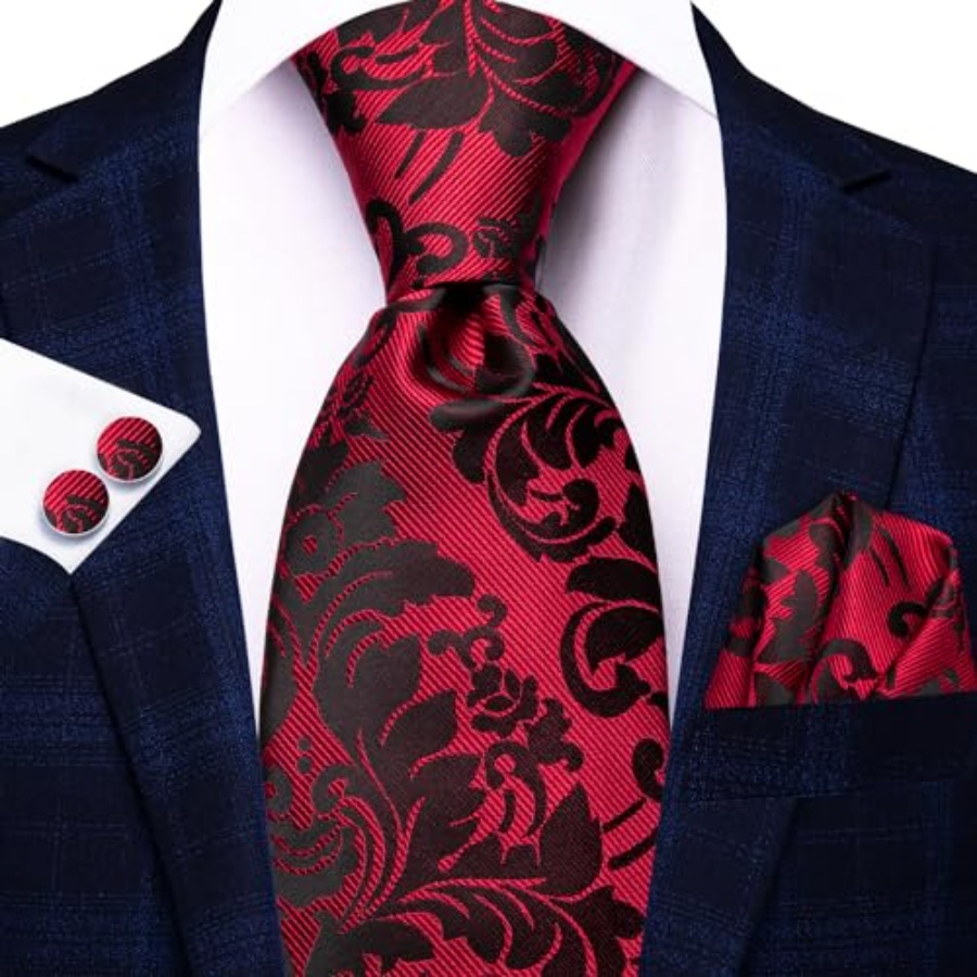 Silk Ties for Men Plaid Paisle - Pocket Square Set reseña y precio