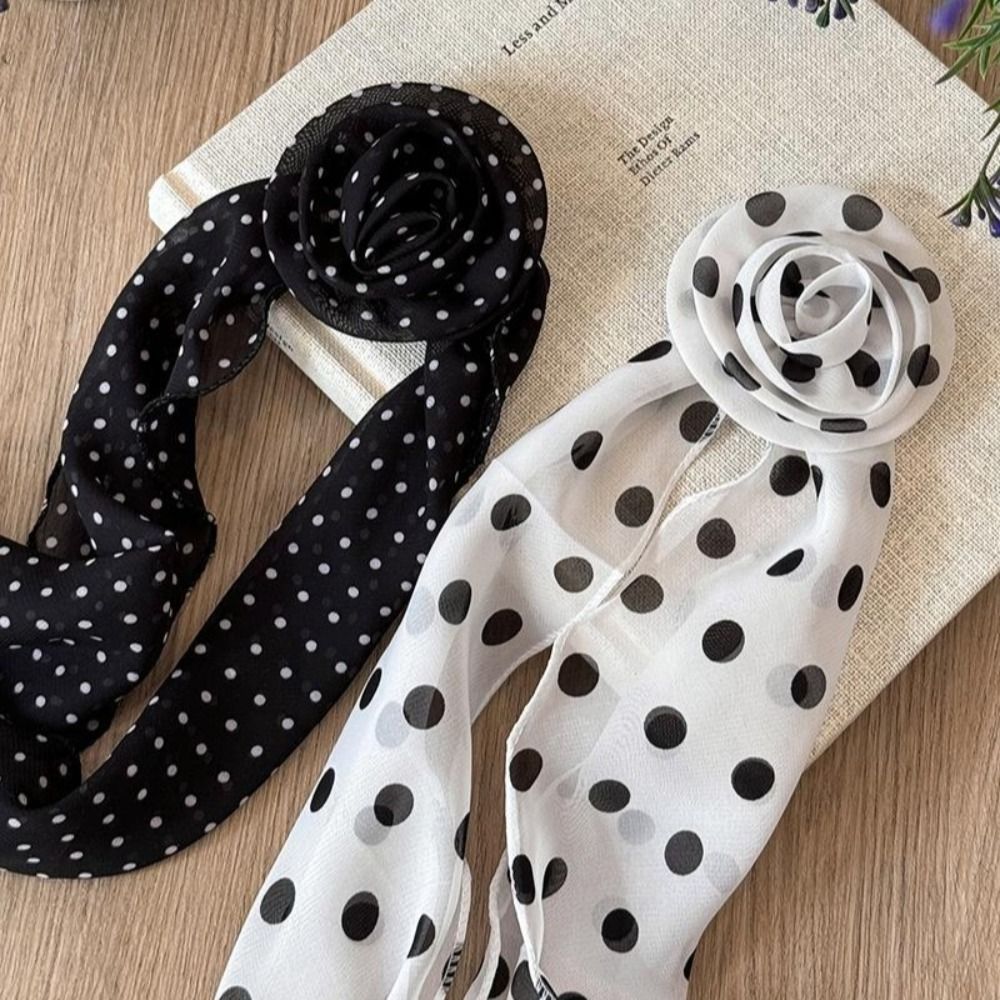 New Detachable Chiffon Long Sc - Ascot Neck Scarf reseña y precio