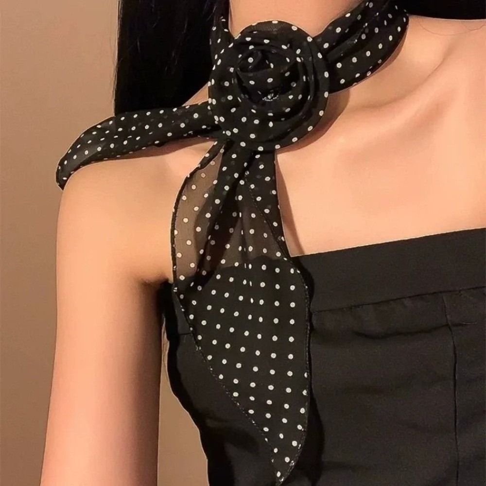 New Detachable Chiffon Long Sc - Ascot Neck Scarf reseña y precio