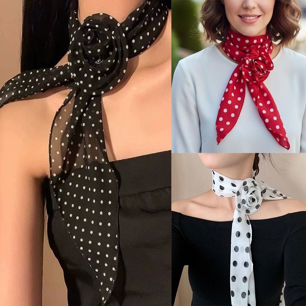 New Detachable Chiffon Long Sc - Ascot Neck Scarf reseña y precio