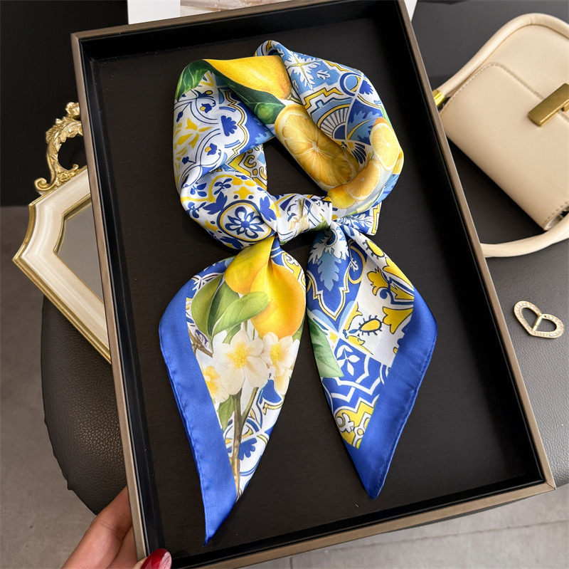 2026 New Fruit Print Silk Squa - Silk Neck Scarf reseña y precio