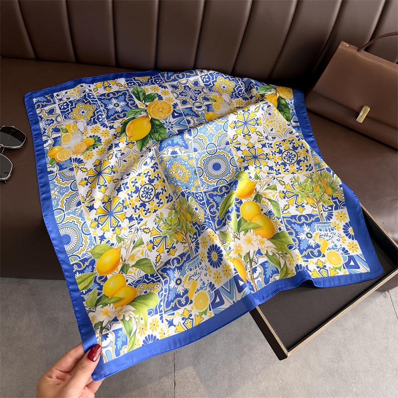 2026 New Fruit Print Silk Squa - Silk Neck Scarf reseña y precio