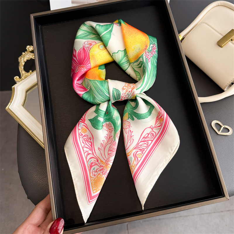 2026 New Fruit Print Silk Squa - Silk Neck Scarf reseña y precio