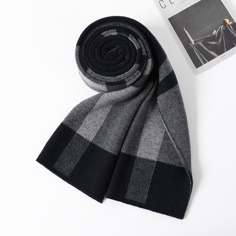 Luxury Scarf Man Winter Warm W - Muffler Men Wool reseña y precio