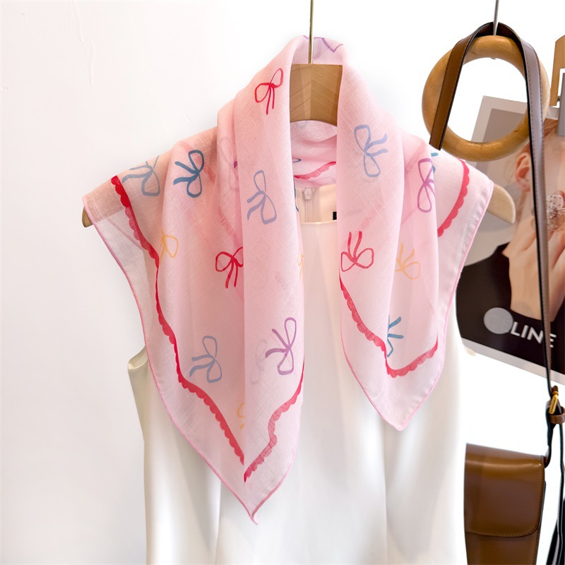 50cm Cotton Linen Square Scarf - Bandana Cotton reseña y precio