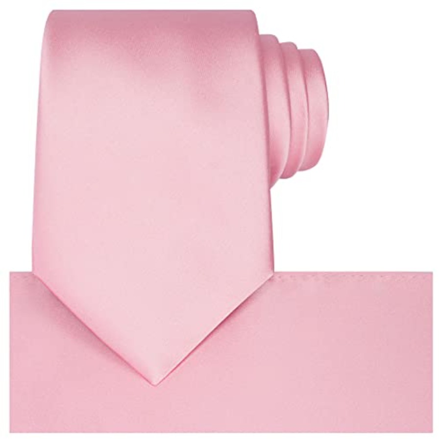 Satin Tie Set Solid Ties Mens  - Pocket Square Set reseña y precio