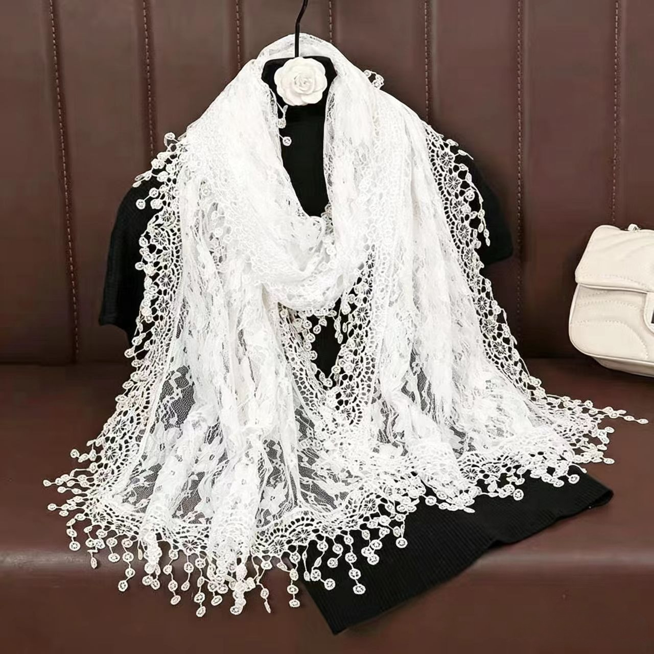New Embroidery Lace Scarf Shaw - Stole Wedding Shawl reseña y precio