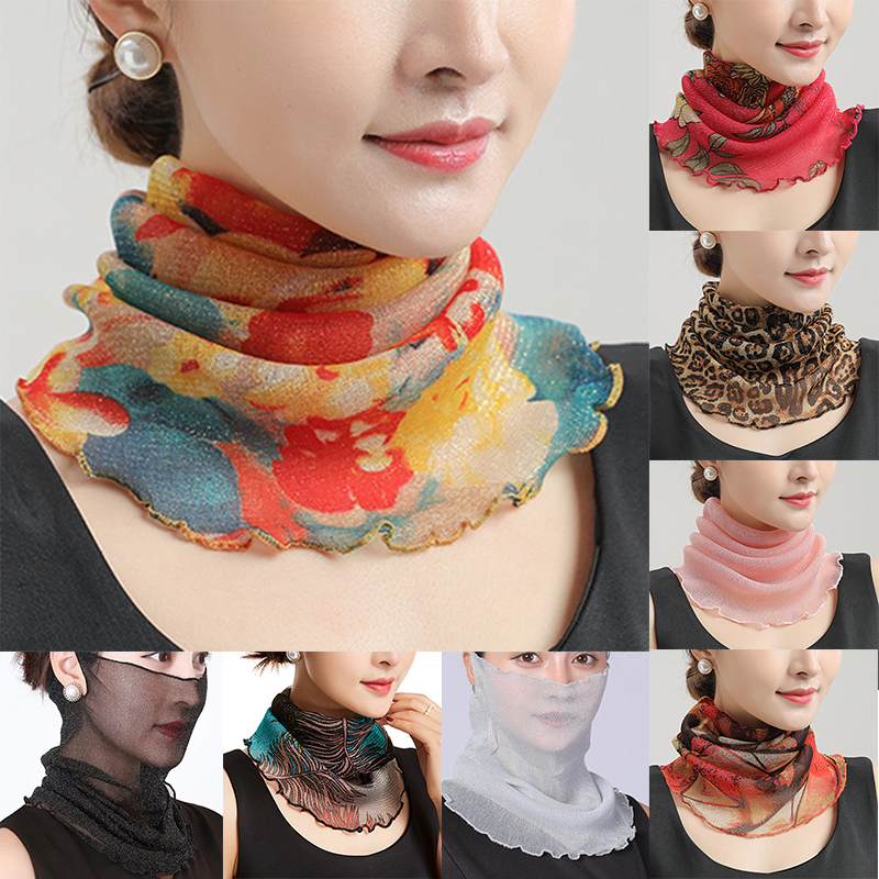 Spring Summer Chiffon Neck Col - Silk Neck Scarf reseña y precio