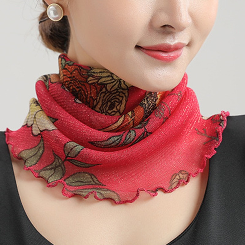 Spring Summer Chiffon Neck Col - Silk Neck Scarf reseña y precio