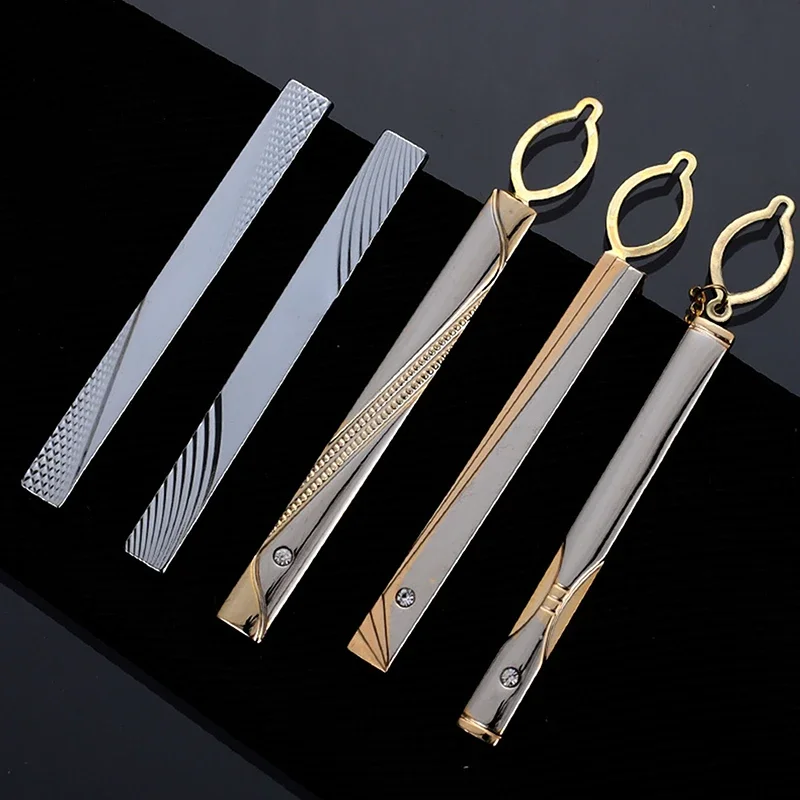 Men Metal Simple Necktie Buckl - Tie Clip Silver reseña y precio