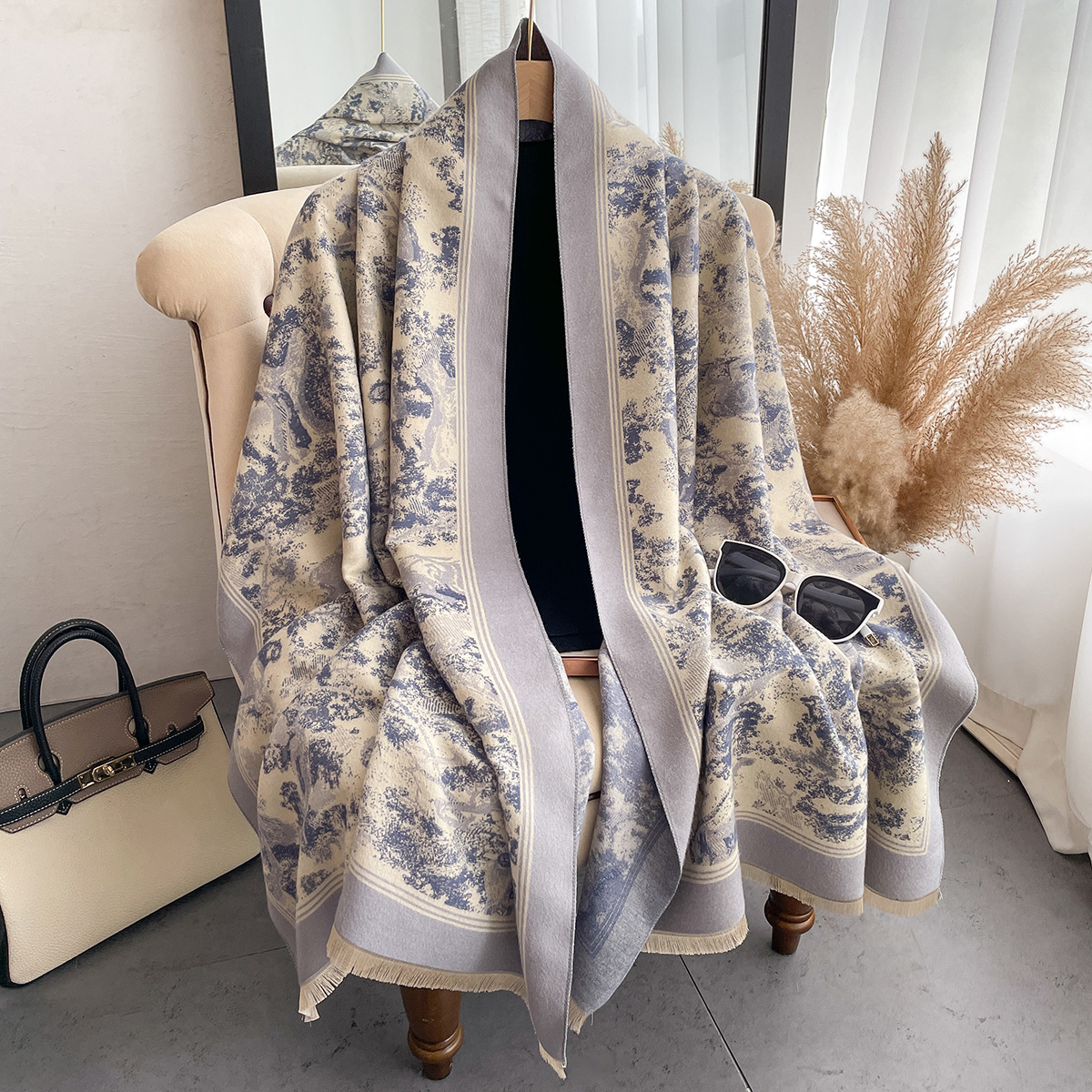 Luxury Winter Cashmere Scarf W - Woven Scarf Blanket reseña y precio
