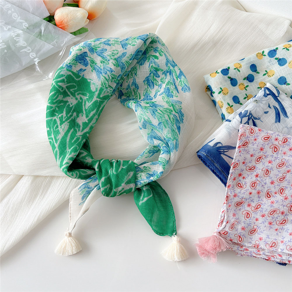 Summer Scarf Colorful Flower P - Bandana Cotton reseña y precio
