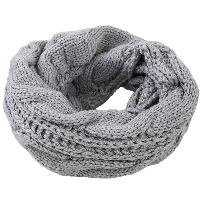 Men Women Boys Girls Thick Rib - Infinity Scarf Knit reseña y precio
