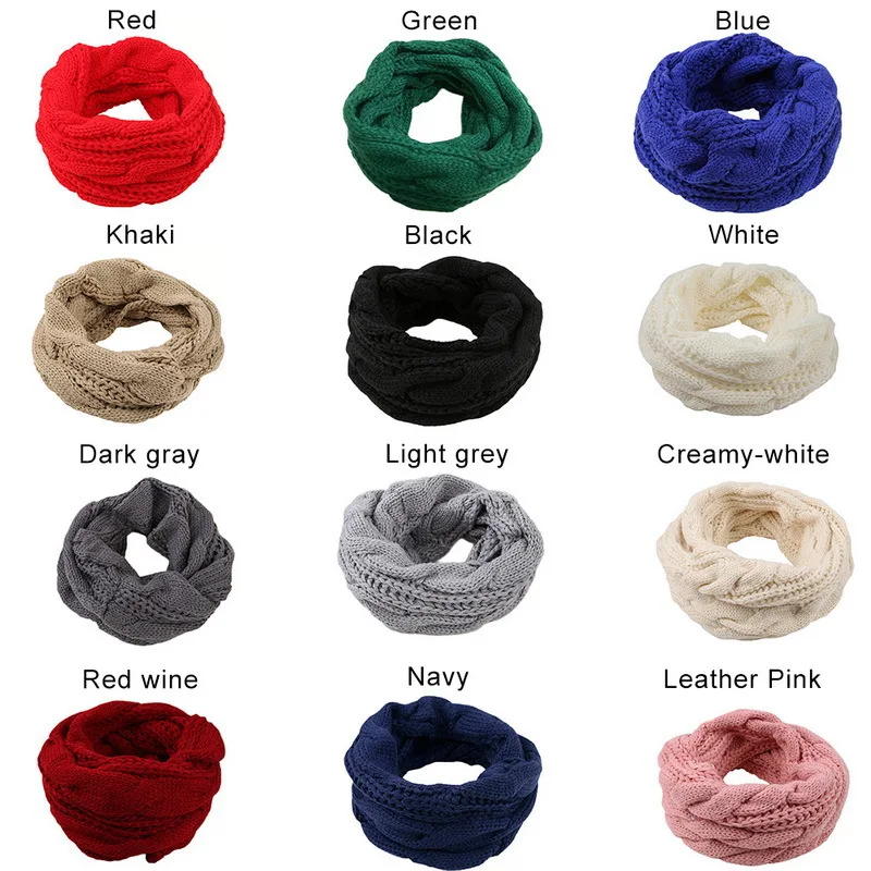 Men Women Boys Girls Thick Rib - Infinity Scarf Knit reseña y precio