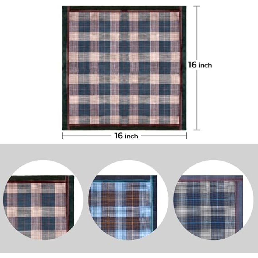 Handkerchiefs for Men, 12PCS 1 - Handkerchief Cotton Men reseña y precio