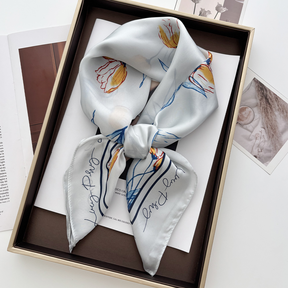 1pcs Summer Bright Color Oil P - Ascot Neck Scarf reseña y precio
