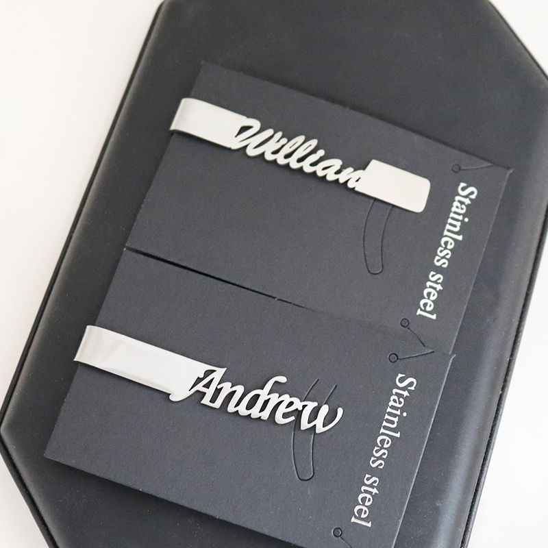 DIY Letter Name Pattern 4.8*0. - Tie Clip Silver reseña y precio