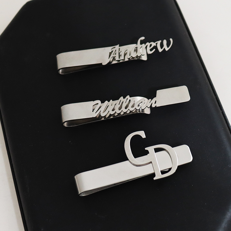 DIY Letter Name Pattern 4.8*0. - Tie Clip Silver reseña y precio