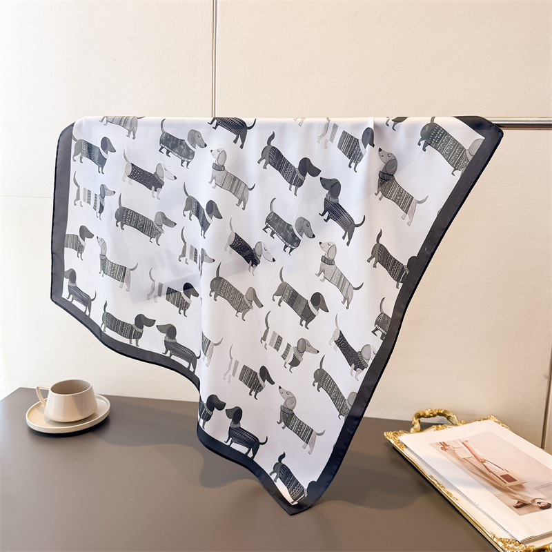 Ladies Cotton Dog Printed Squa - Bandana Cotton reseña y precio