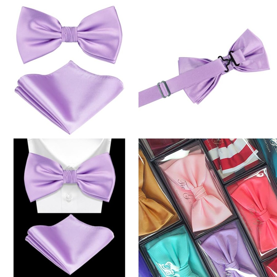 Solid Color Pre-tied Bow Tie a - Bow Tie Pre Tied reseña y precio